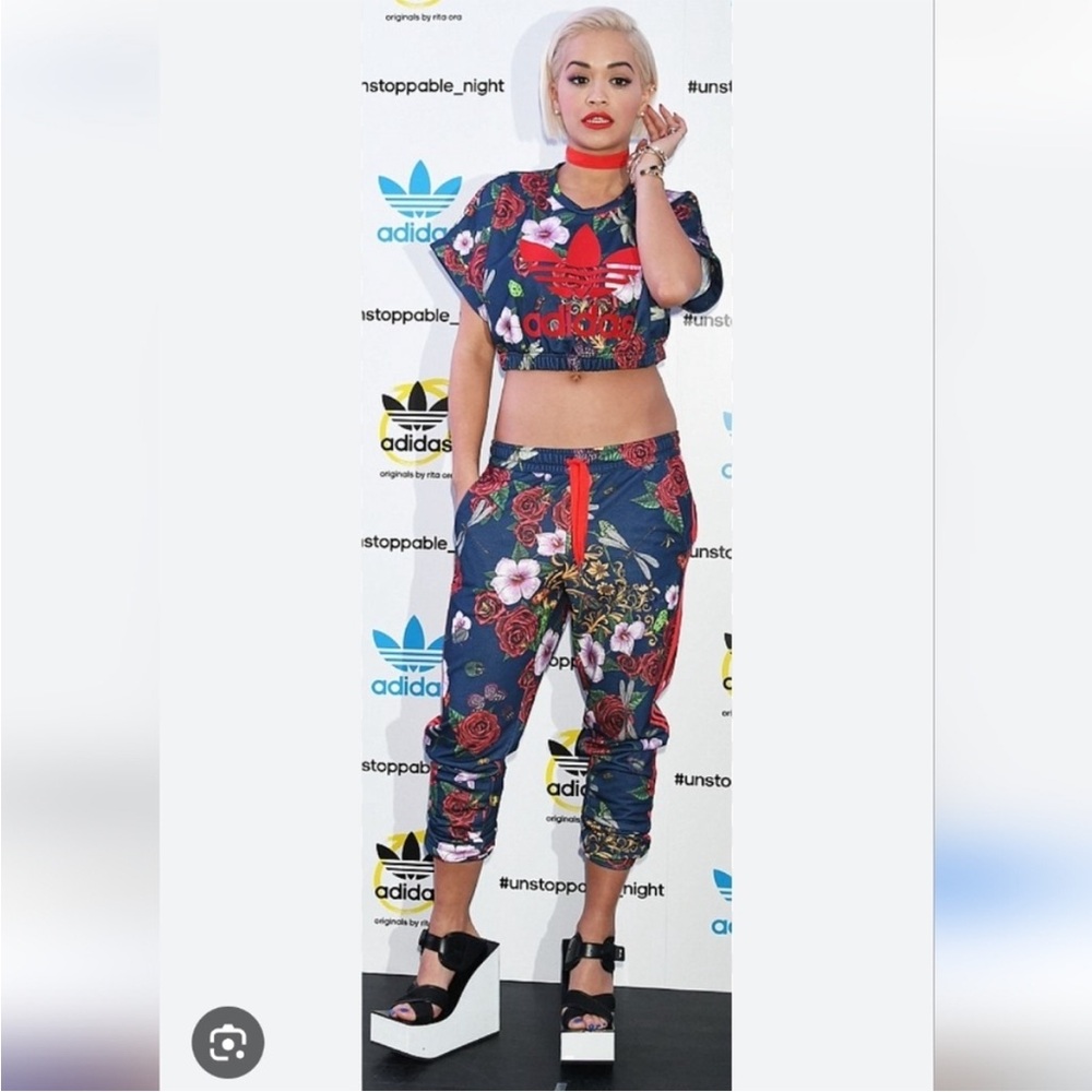 Adidas Rita Ora floral pants